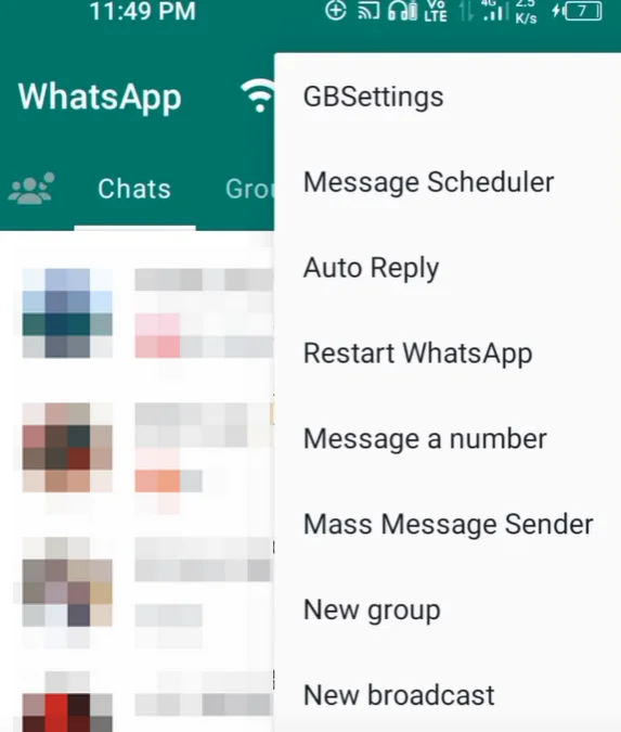 gb whatsapp settings